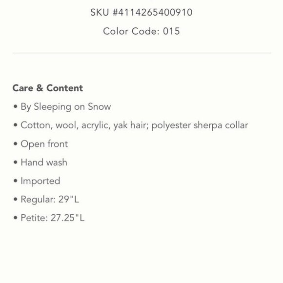 Anthropologie Sleeping on Snow Bondurant Sherpa Cardigan Sweater XS EUC - Picture 6 of 6